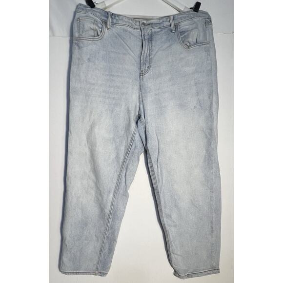 Wild Fable Light Wash High Rise Mom Jean Distressed Womens Size 18 - Picture 1 of 6